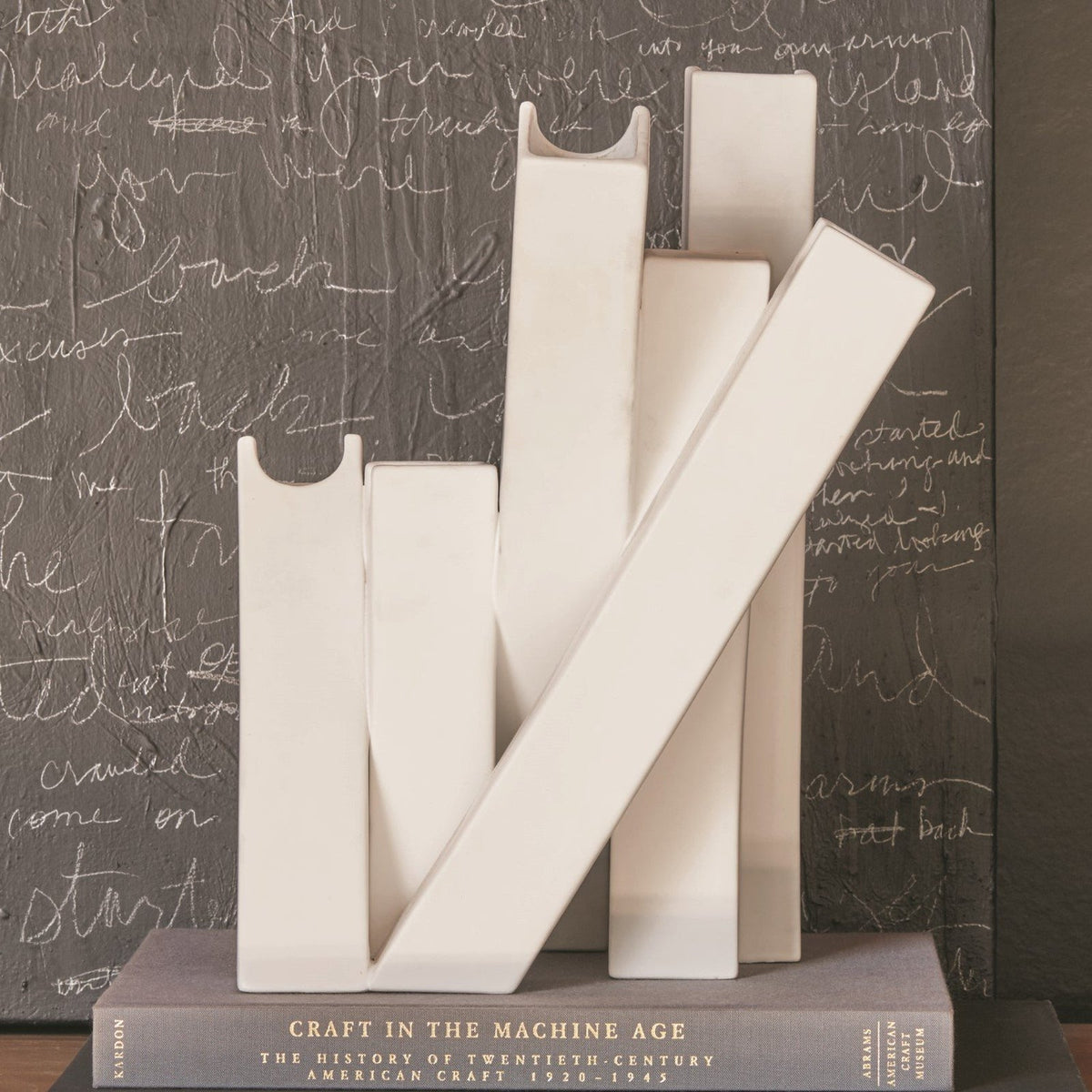 Global Views Matte White Collage Vase