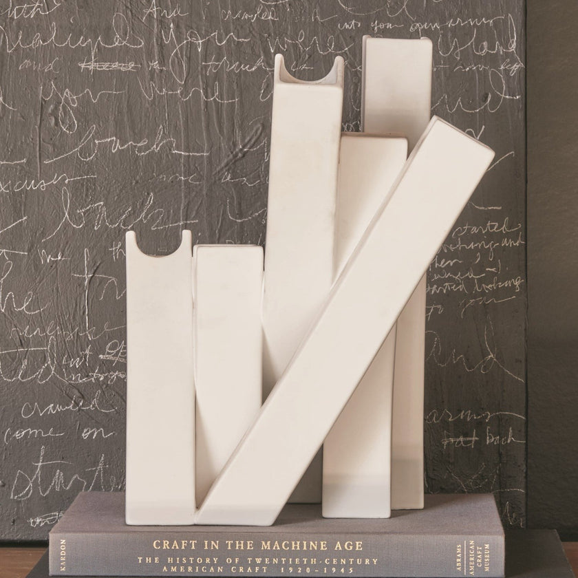 Global Views Matte White Collage Vase