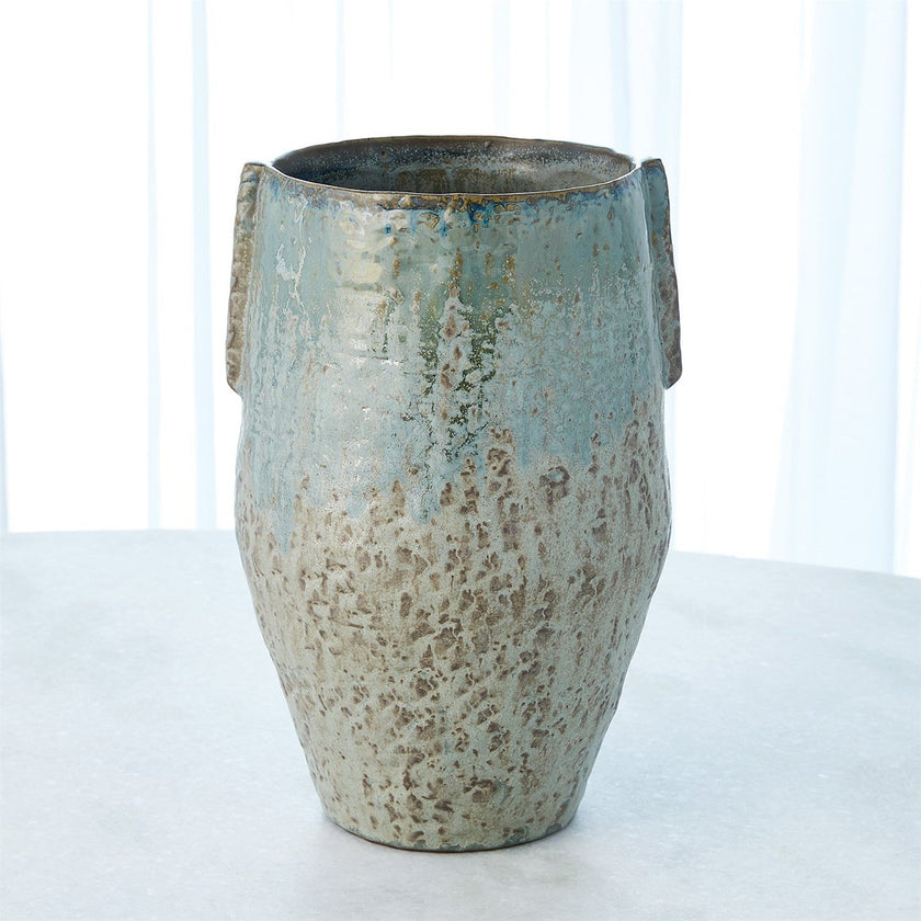 Global Views Reactive Seafoam Pinch Pot Vase