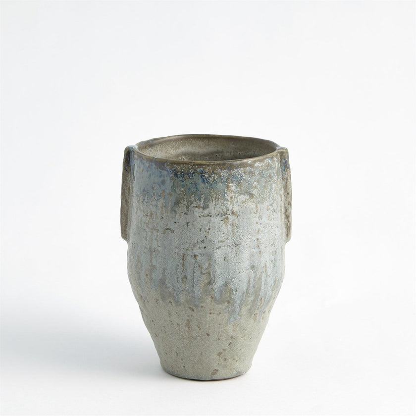 Global Views Reactive Seafoam Pinch Pot Vase