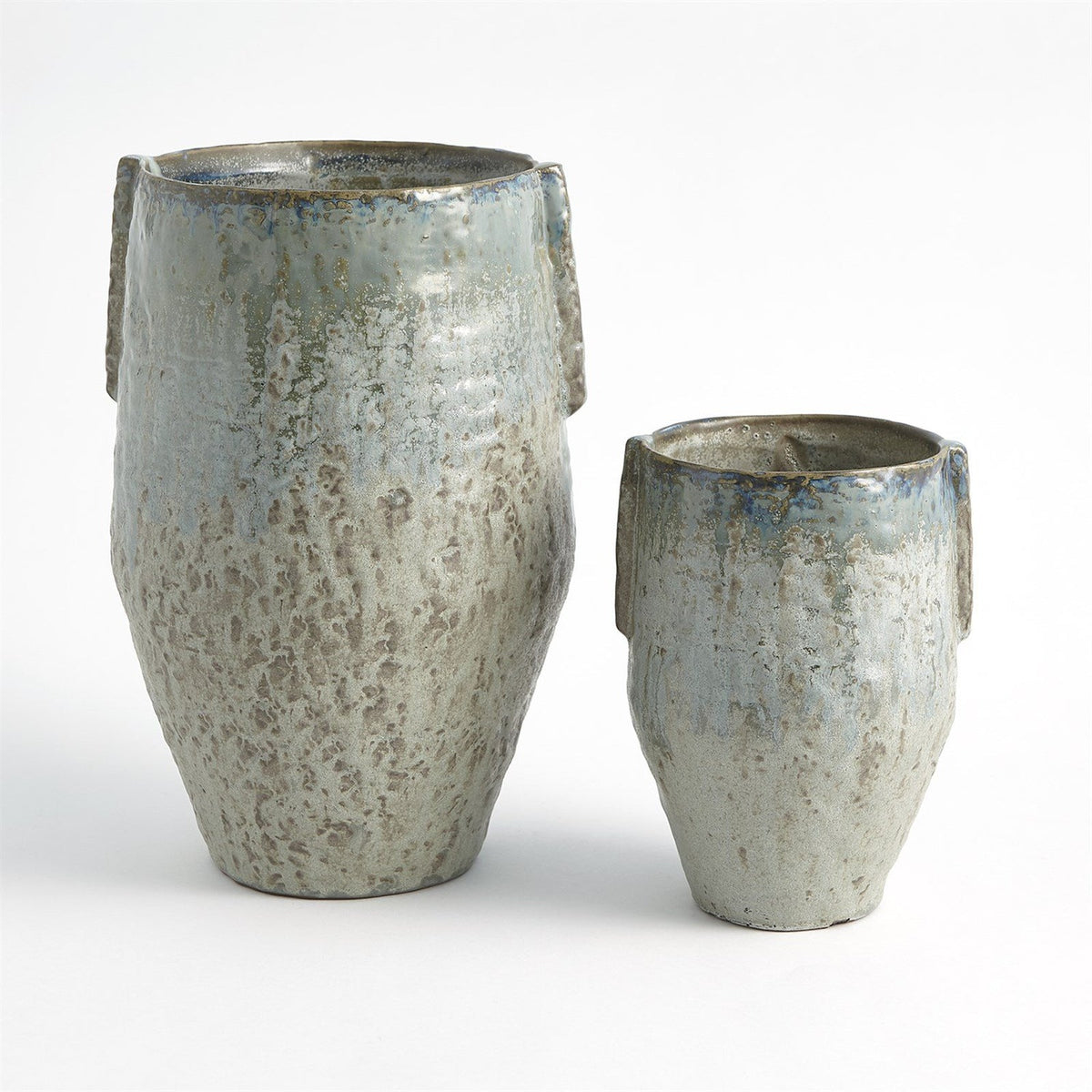 Global Views Reactive Seafoam Pinch Pot Vase