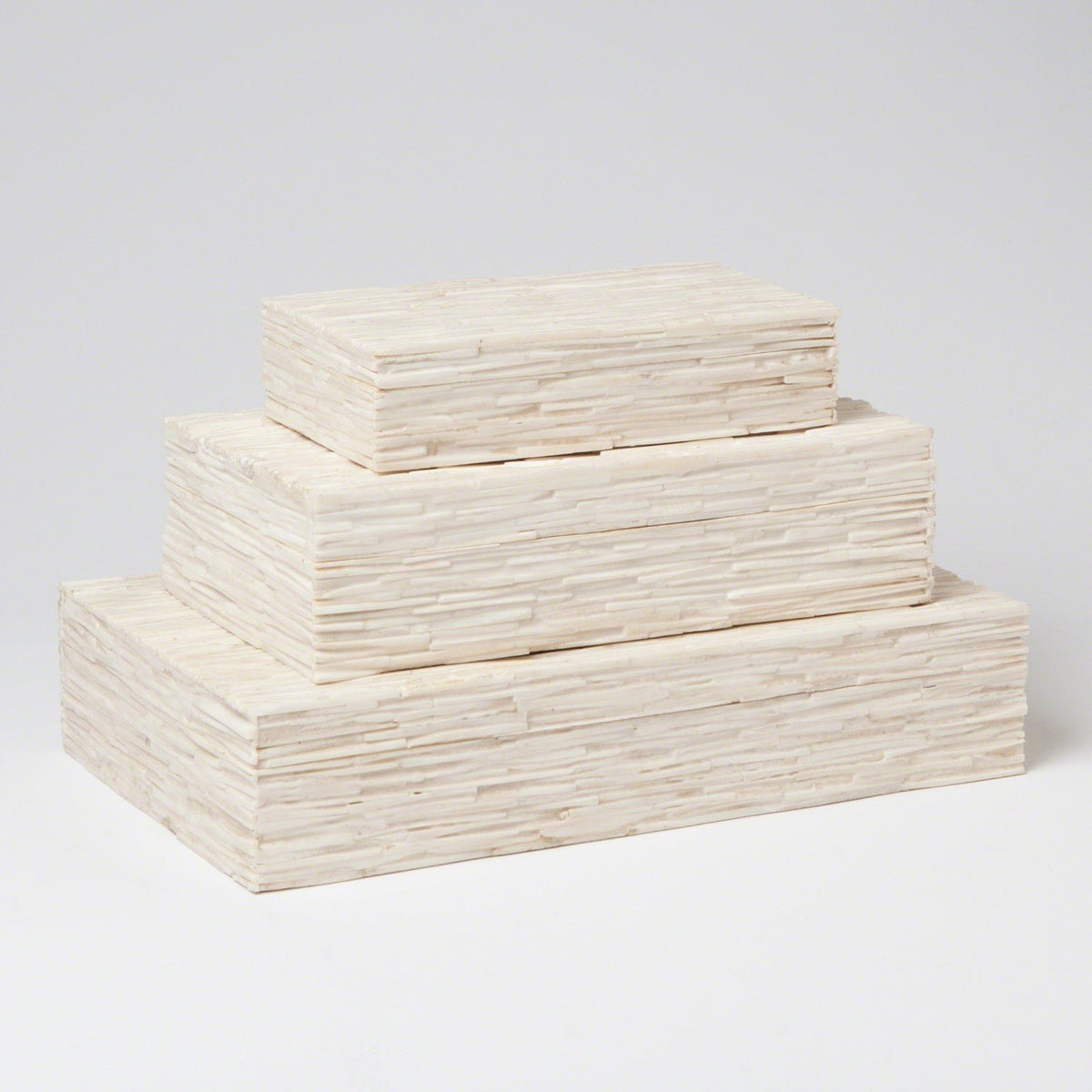 Global Views Chiseled Bone Storage Box