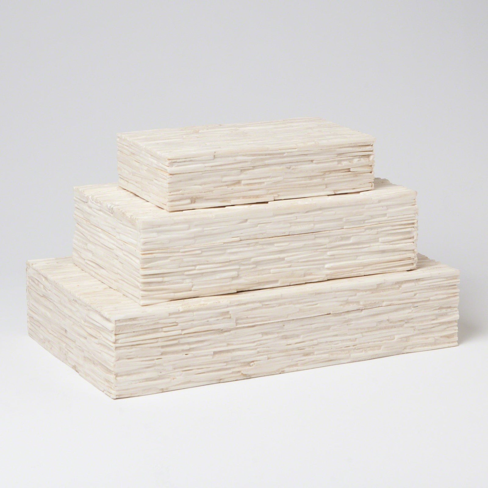 Global Views Chiseled Bone Storage Box