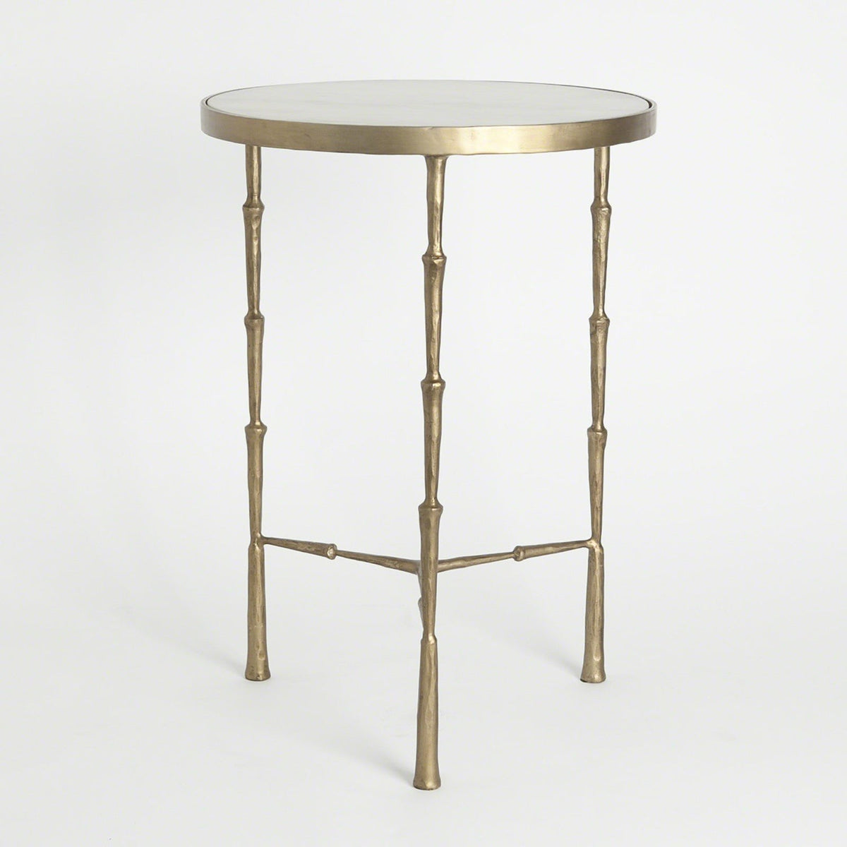 Global Views Antique Brass Spike Accent Table