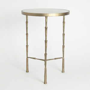 Global Views Antique Brass Spike Accent Table