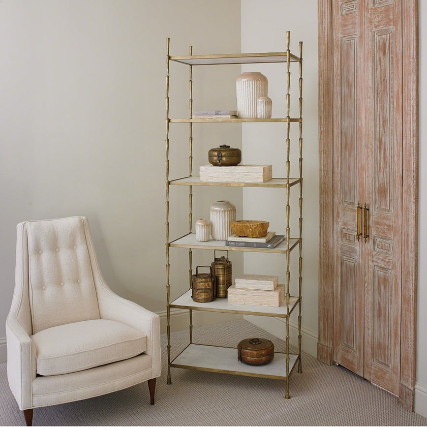 Global Views Antique Brass Spike Etagere