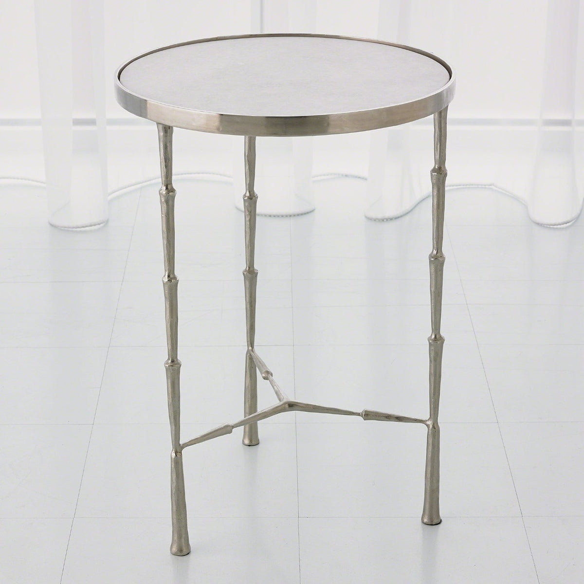 Global Views Antique Brass Spike Accent Table