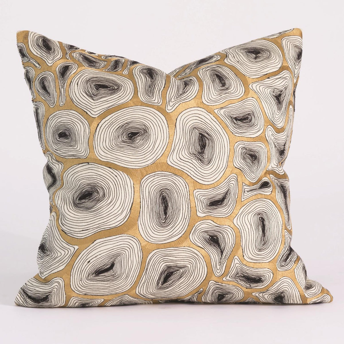 Global Views Black Gold Agate Pillow