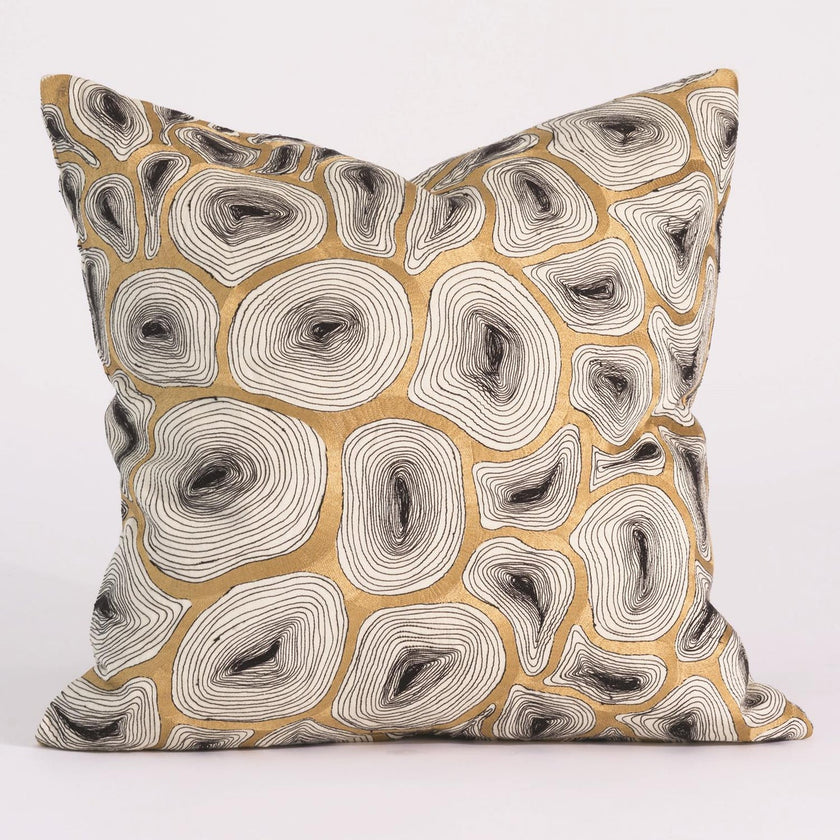 Global Views Black Gold Agate Pillow