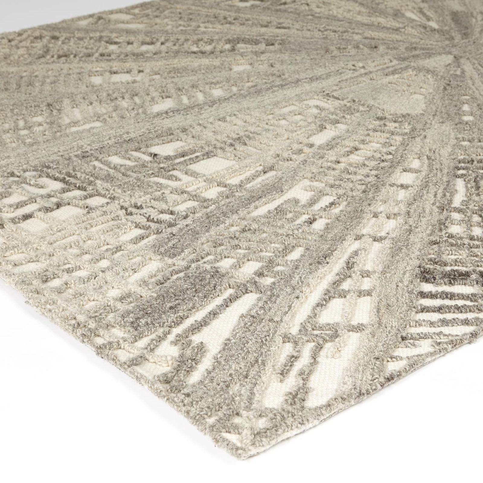 Global Views Vortex Rug-Ivory/Natural/Grey