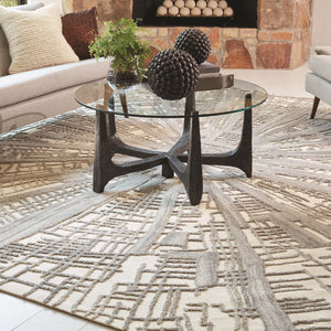 Global Views Vortex Rug-Ivory/Natural/Grey