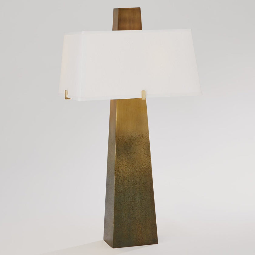 Global Views Brass Stoic Lamp Ombre