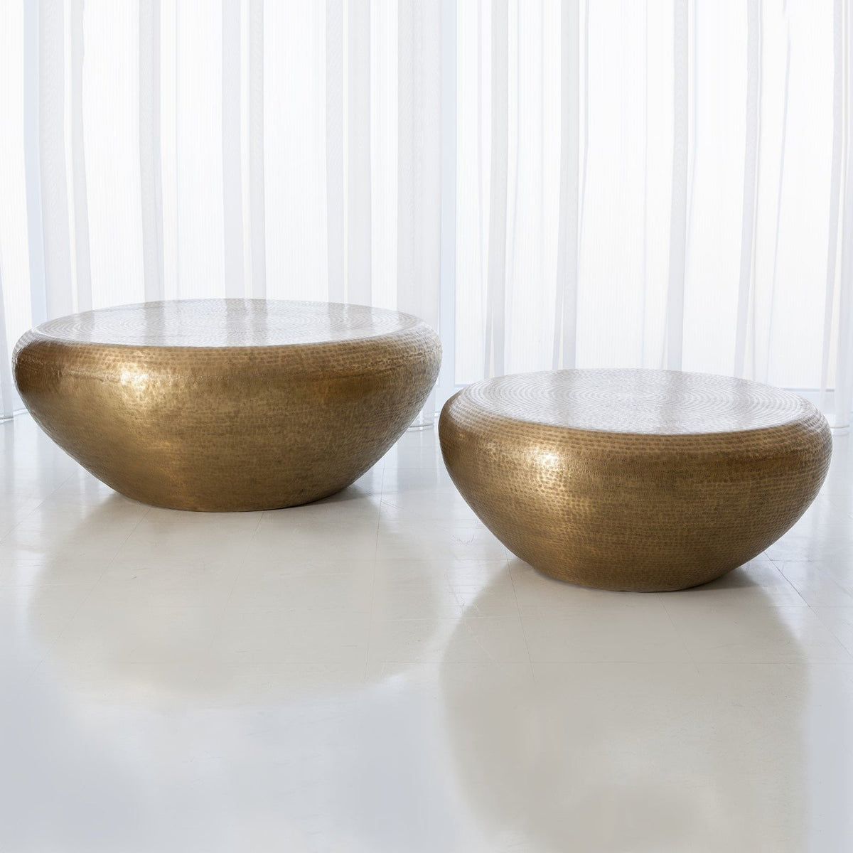 Global Views Goa Cocktail Table, Antique Brass