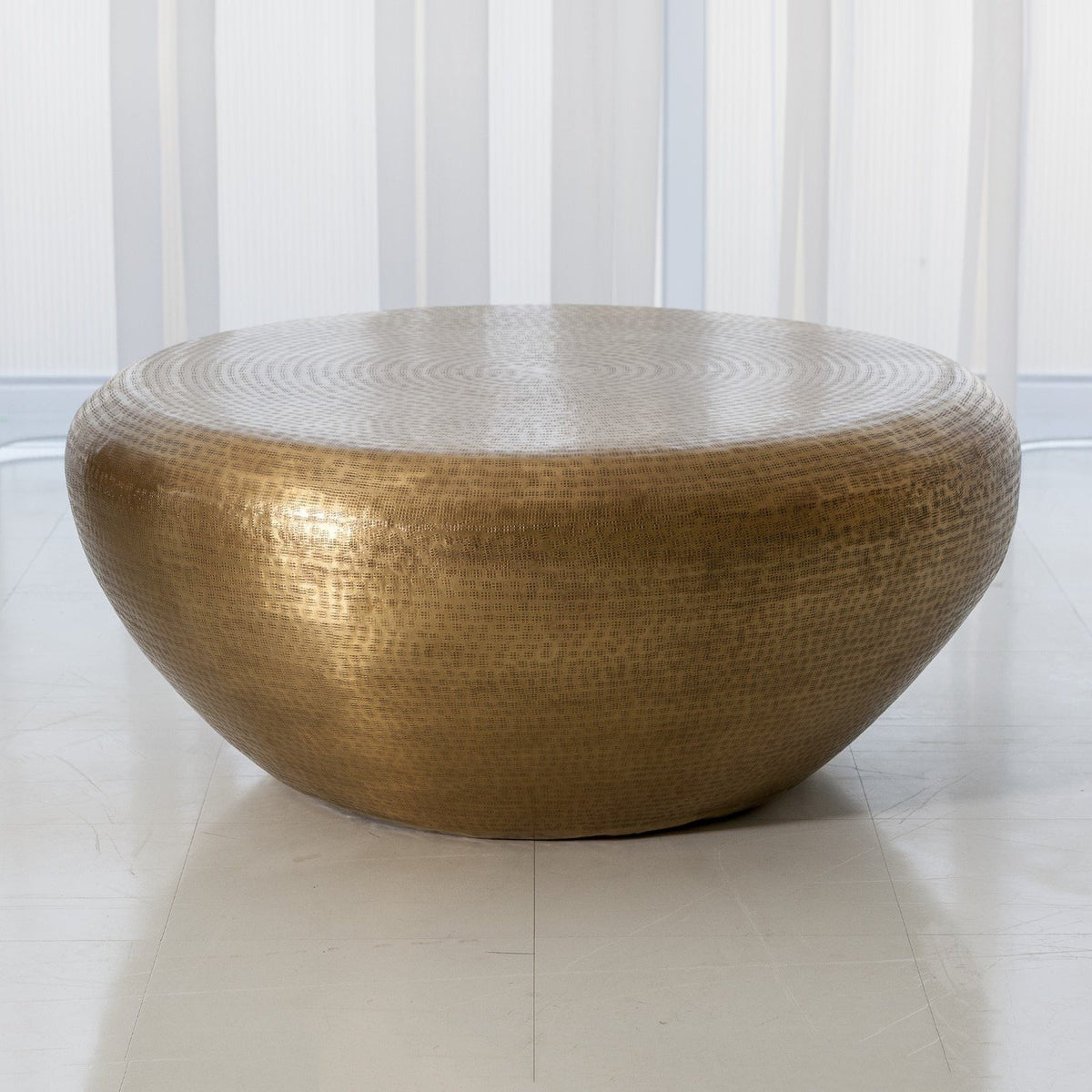 Global Views Goa Cocktail Table, Antique Brass