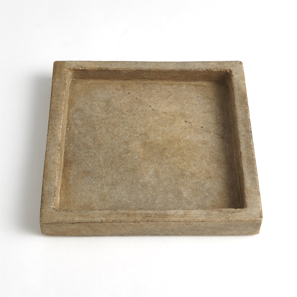 Global Views Antiqued White Marble Tray
