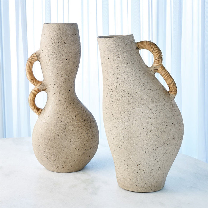 Global Views Hourglass Vase Sandstone