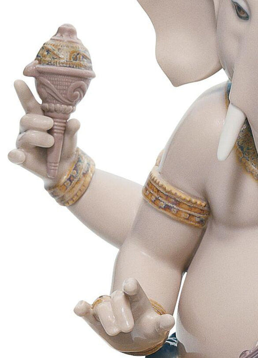 Lladro Veena Ganesha Figurine