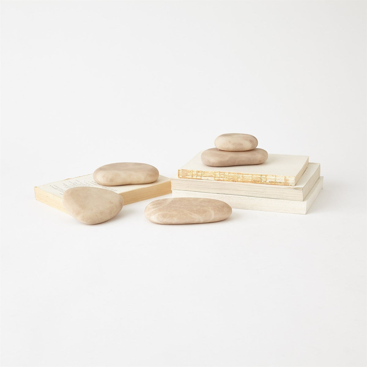 Global Views Albaster River Rocks Set of 5
