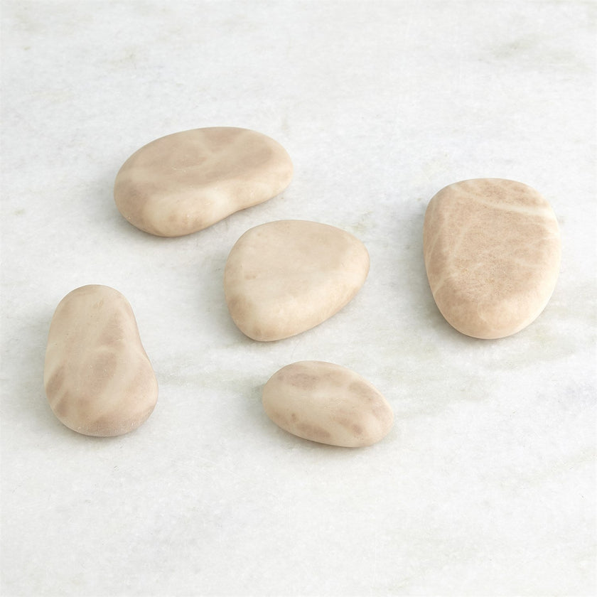 Global Views Albaster River Rocks Set of 5