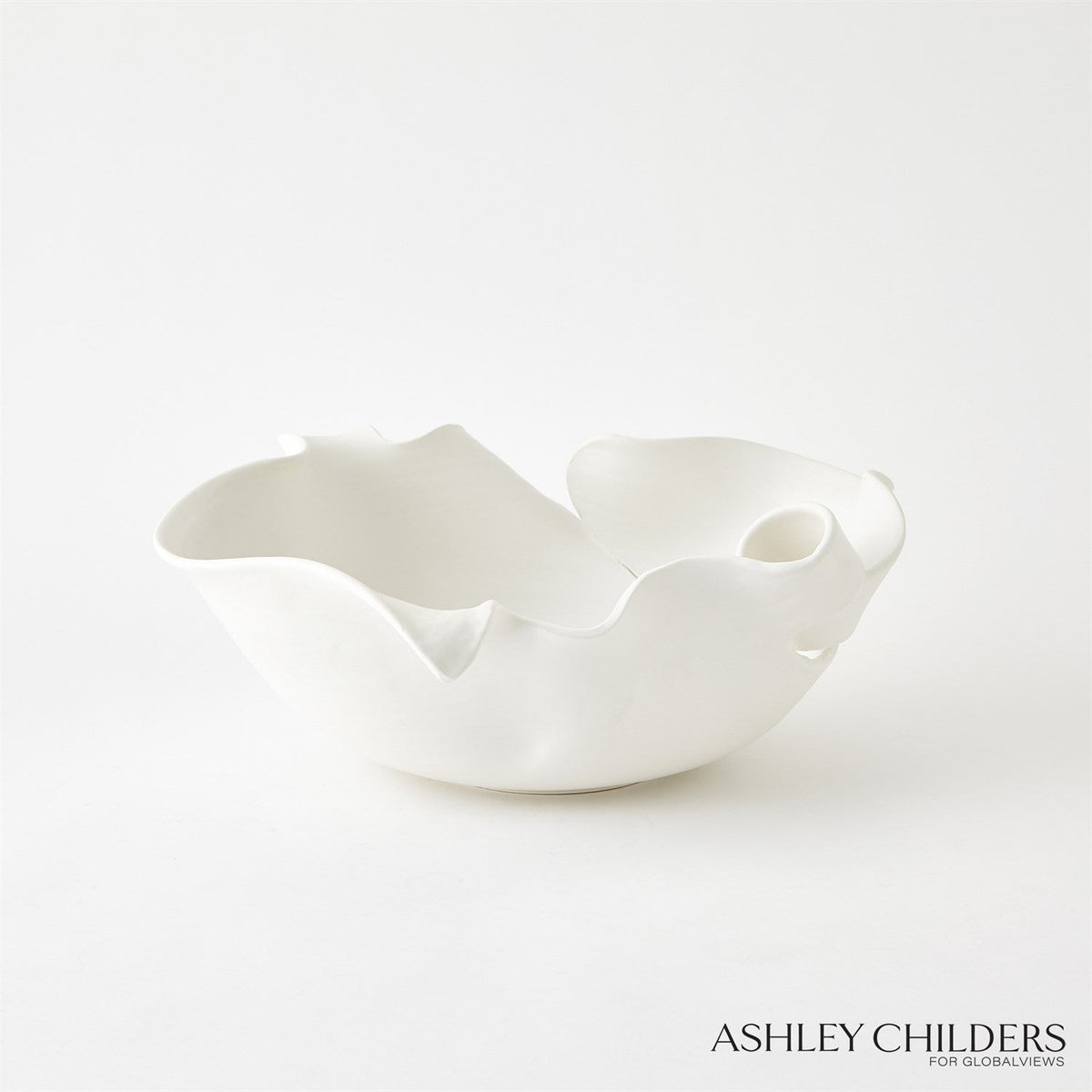 Global Views White Charlotte Bowl