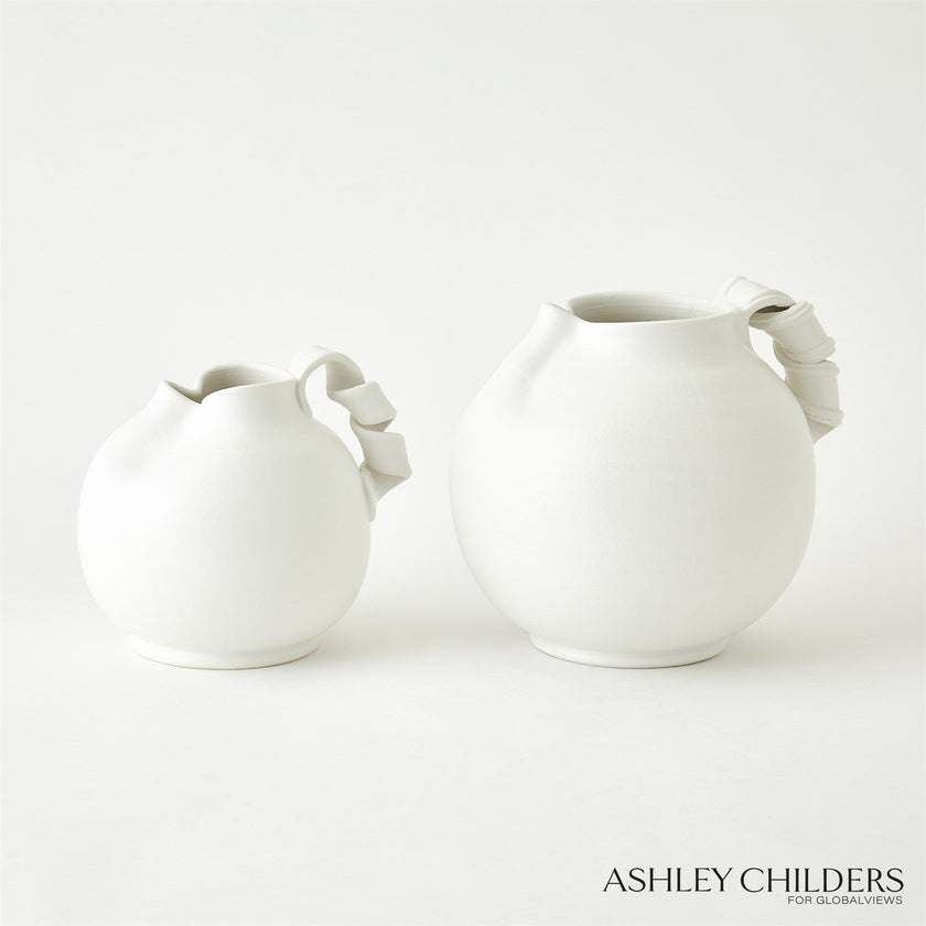 Global Views White Curt Pitchers