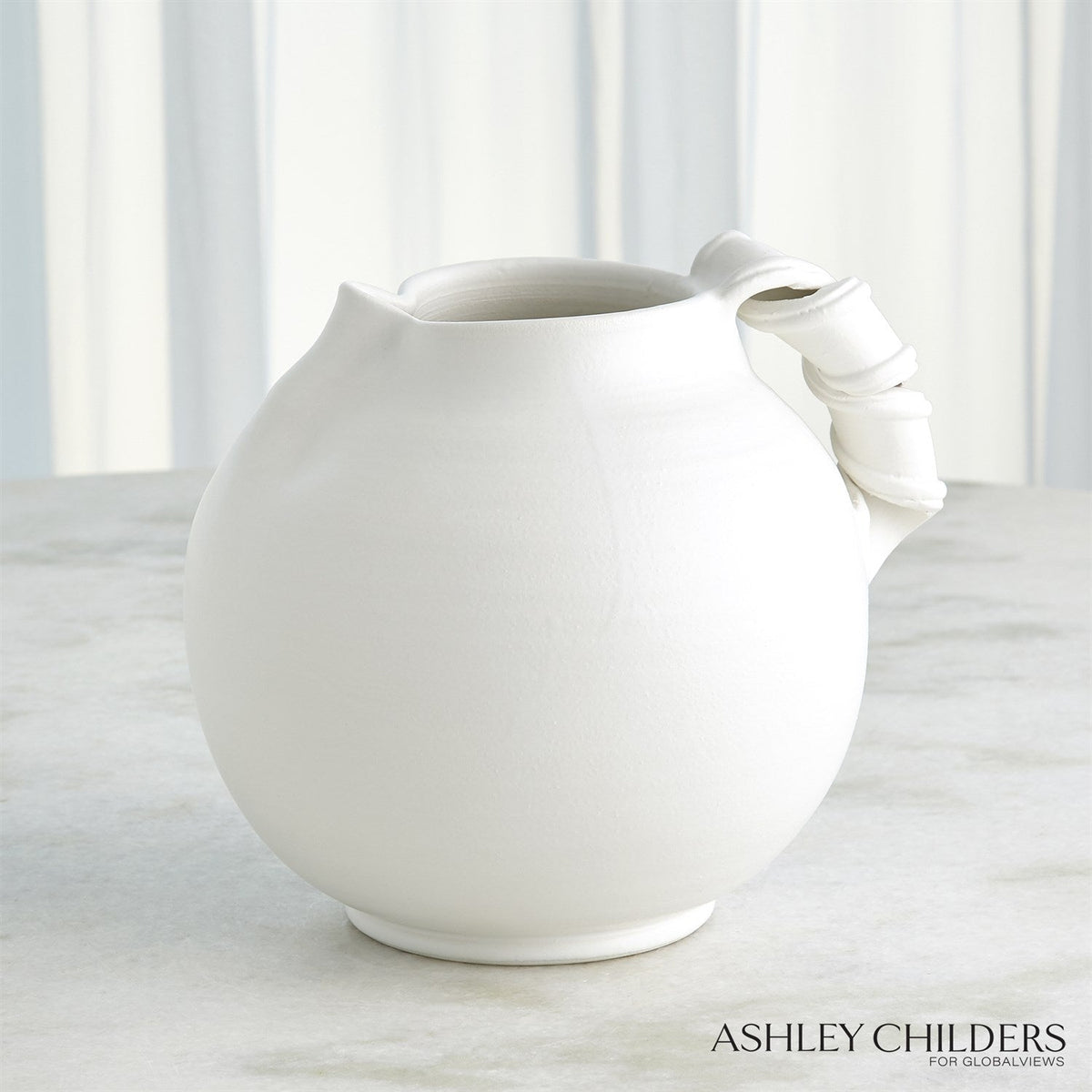 Global Views White Curt Pitchers