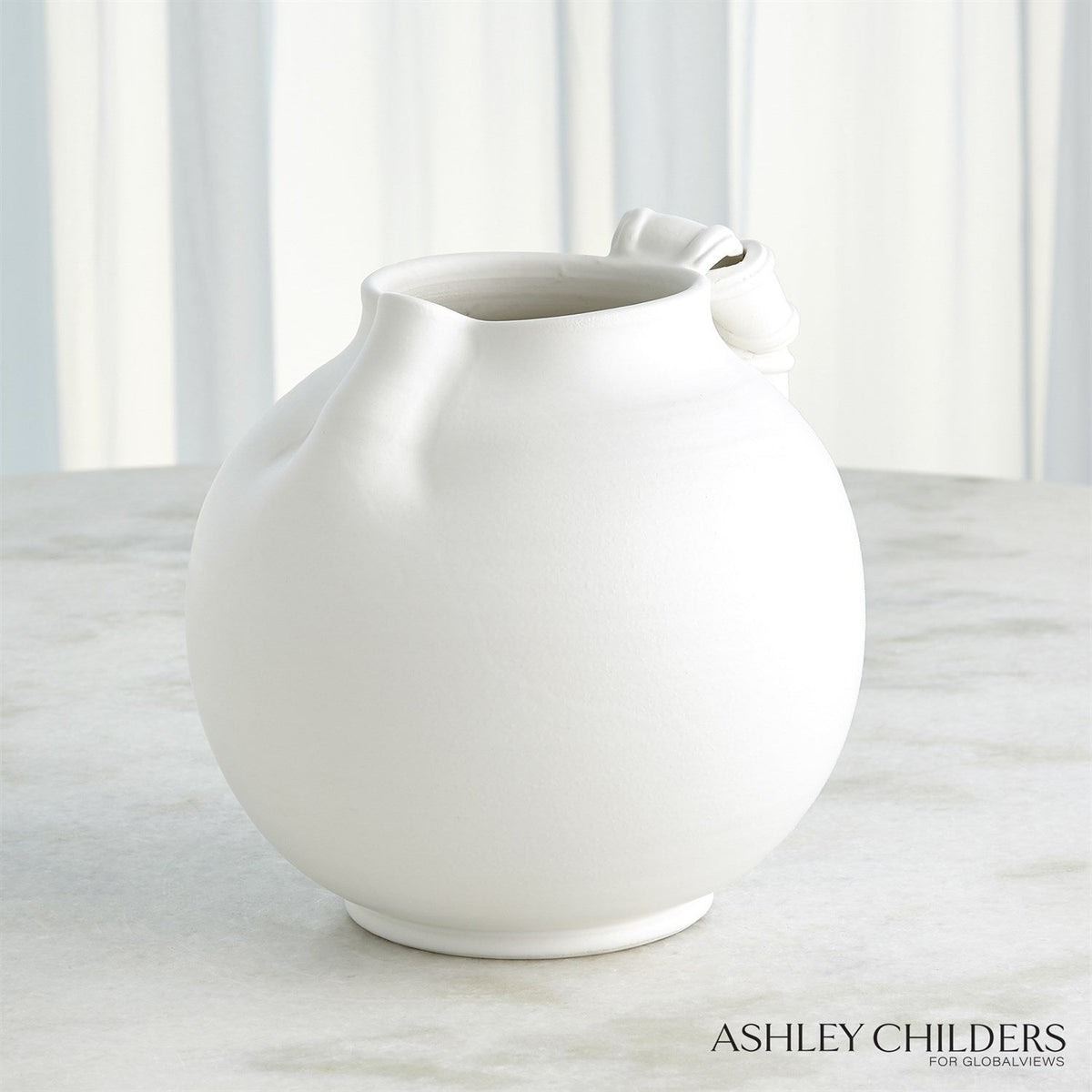 Global Views White Curt Pitchers