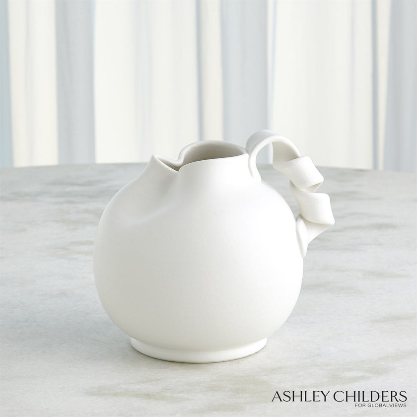 Global Views White Curt Pitchers