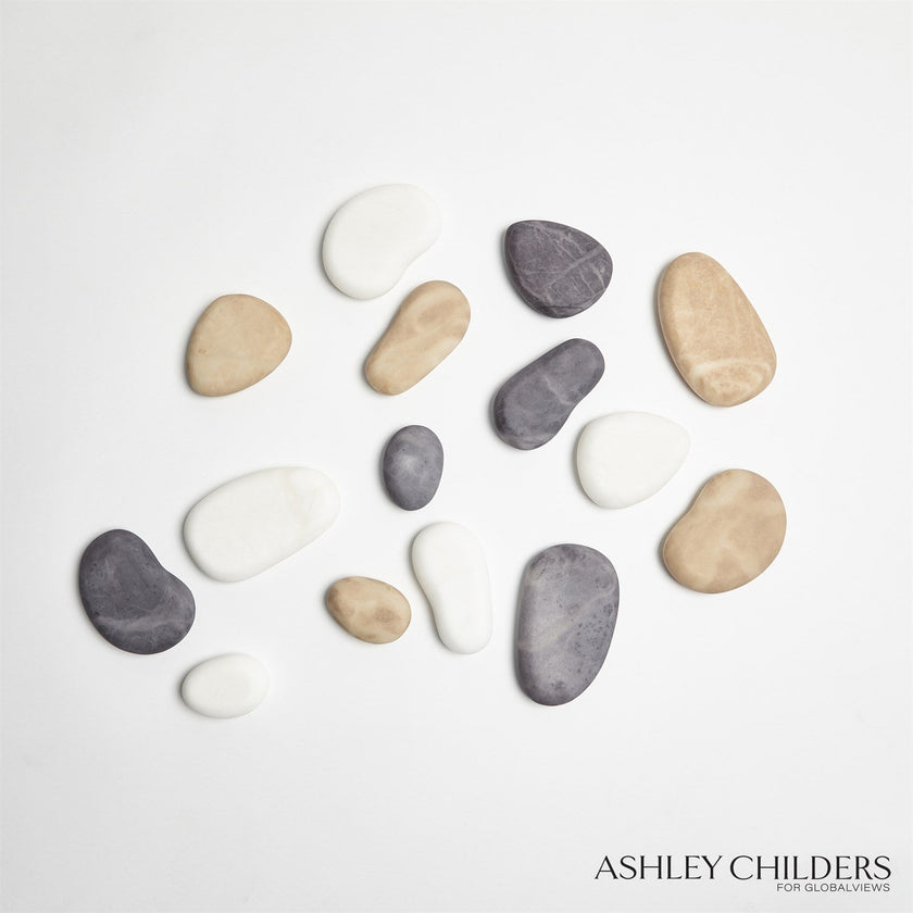 Global Views Albaster River Rocks Set of 5