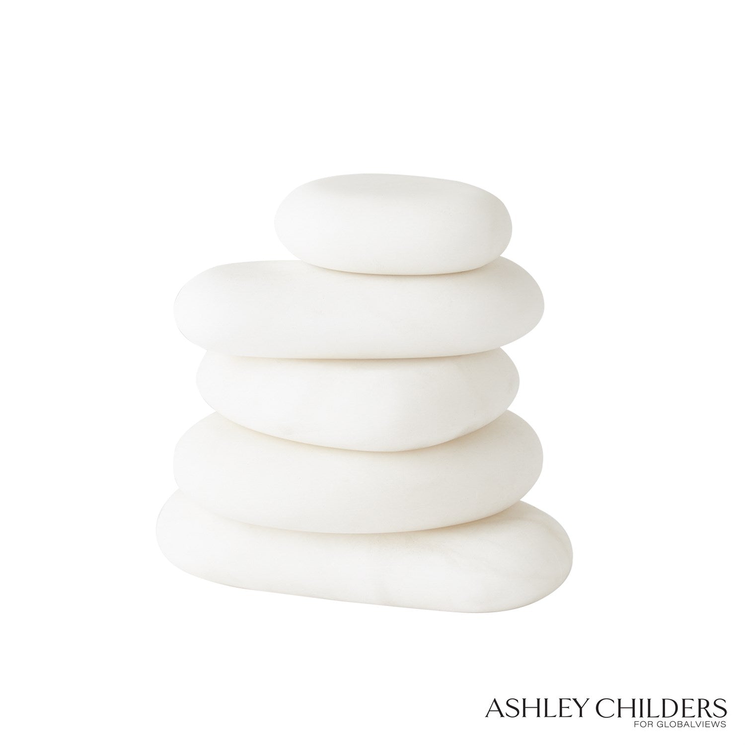Global Views Albaster River Rocks Set of 5