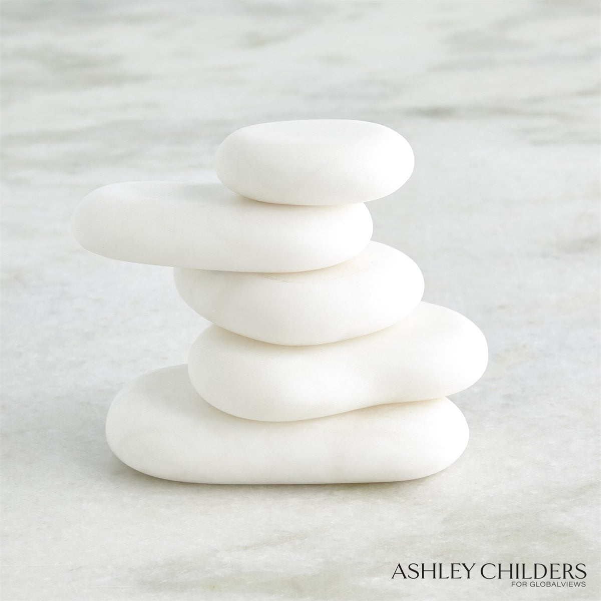 Global Views Albaster River Rocks Set of 5