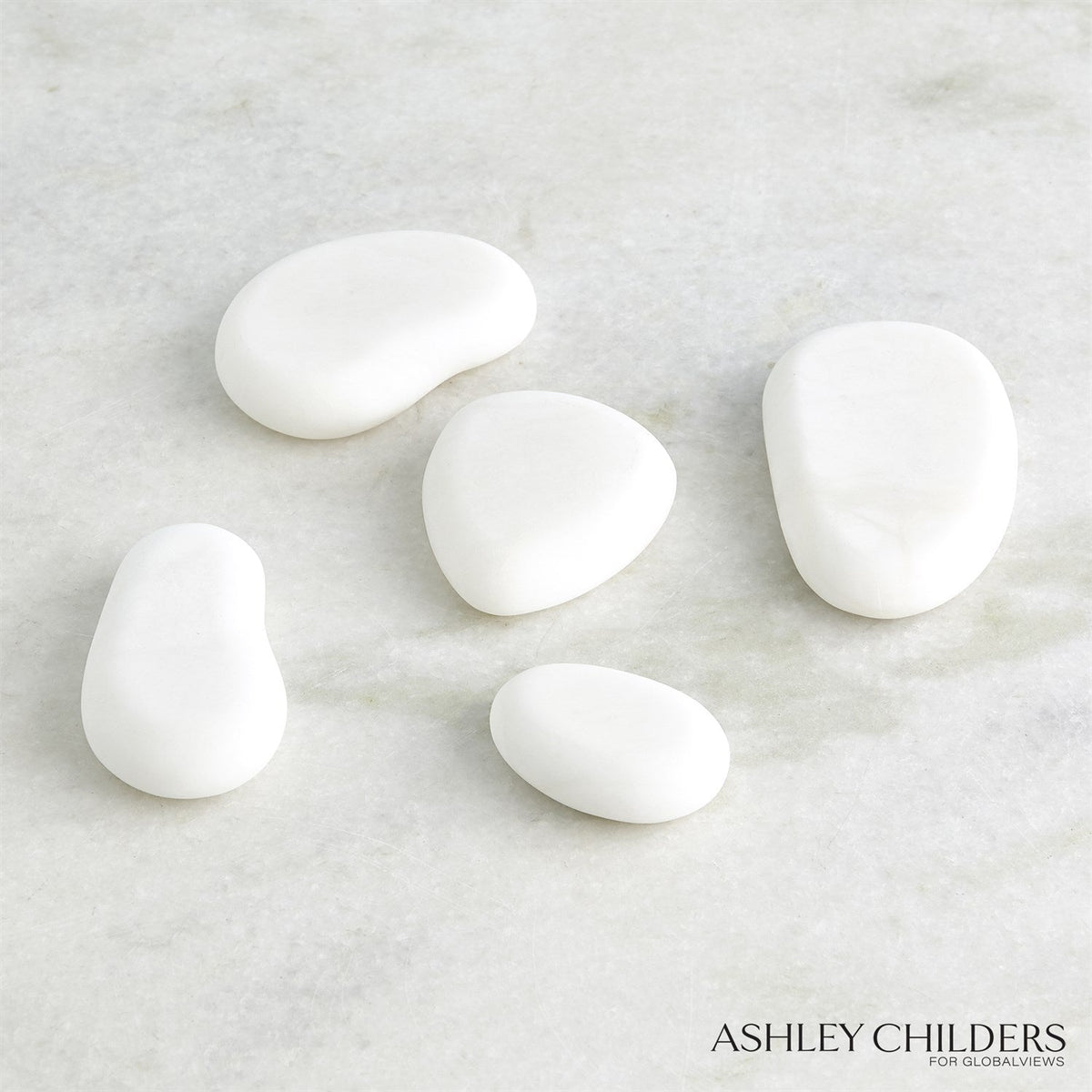 Global Views Albaster River Rocks Set of 5