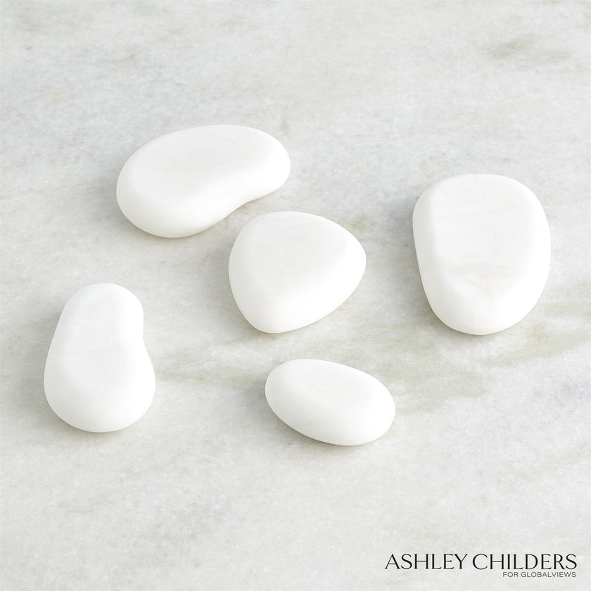 Global Views Albaster River Rocks Set of 5