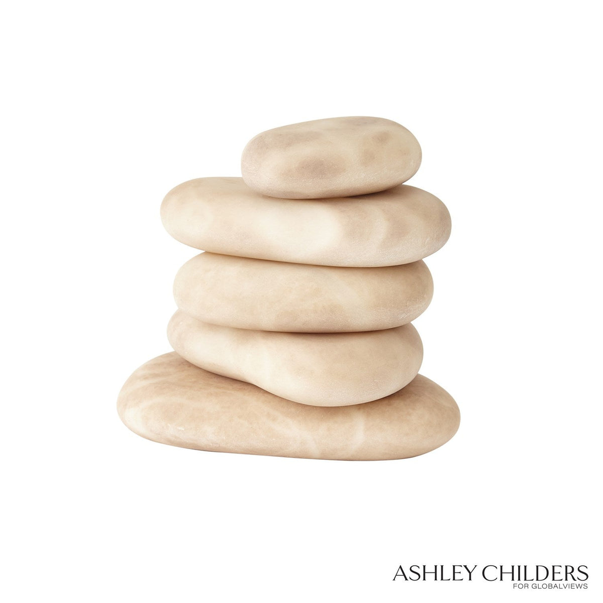 Global Views Albaster River Rocks Set of 5