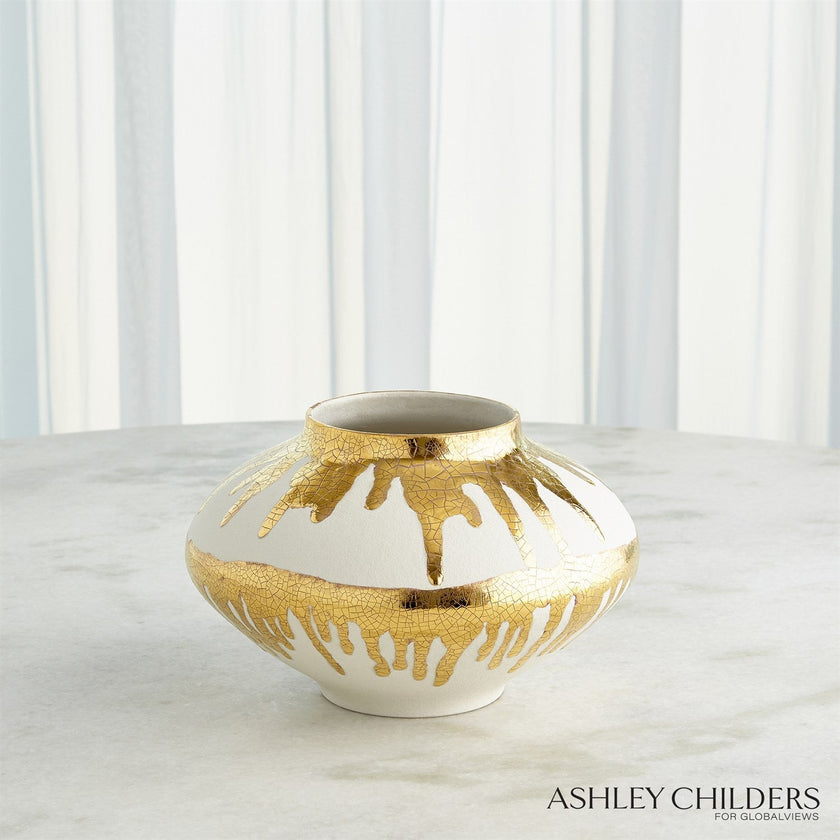 Global Views Gold Drips Nuove Vase