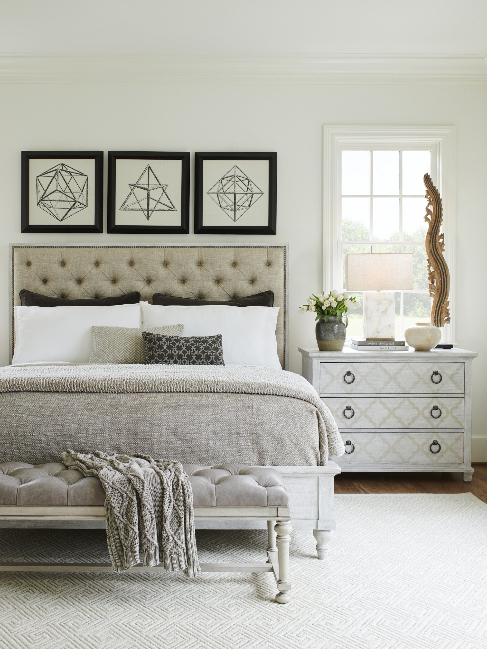 Lexington Oyster Bay Sag Harbor Tufted Upholstered Bed