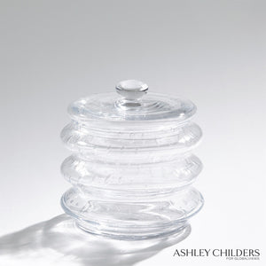 Global Views Clear Seeded Wave Canister