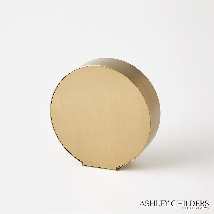 Global Views Brass Mother of Pearl Clock by Ashley Childers