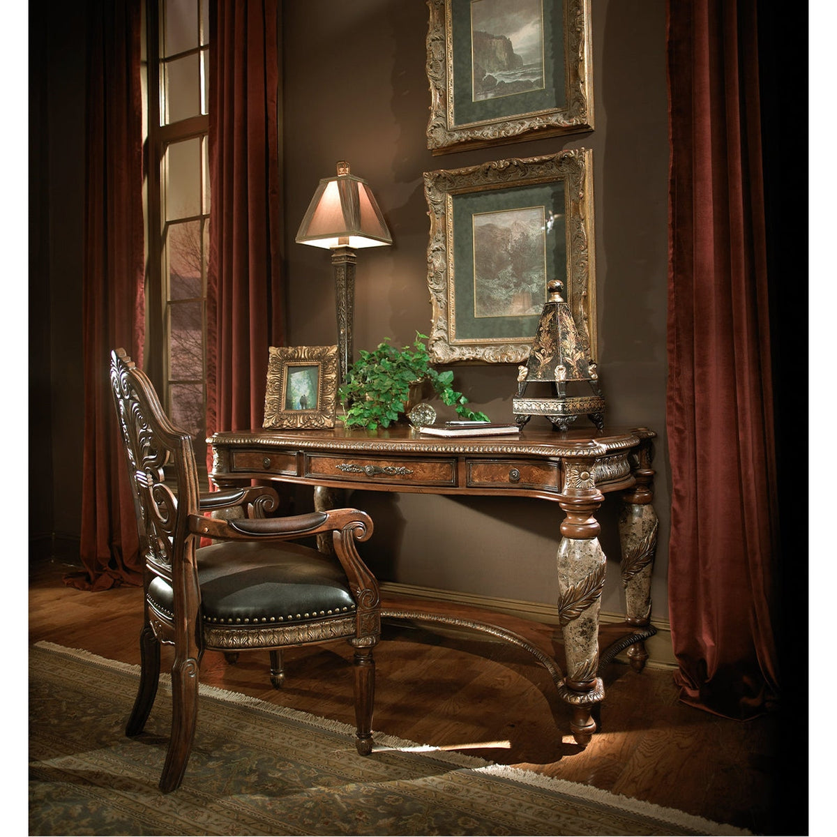 Michael Amini Villa Valencia Writing Desk Chair