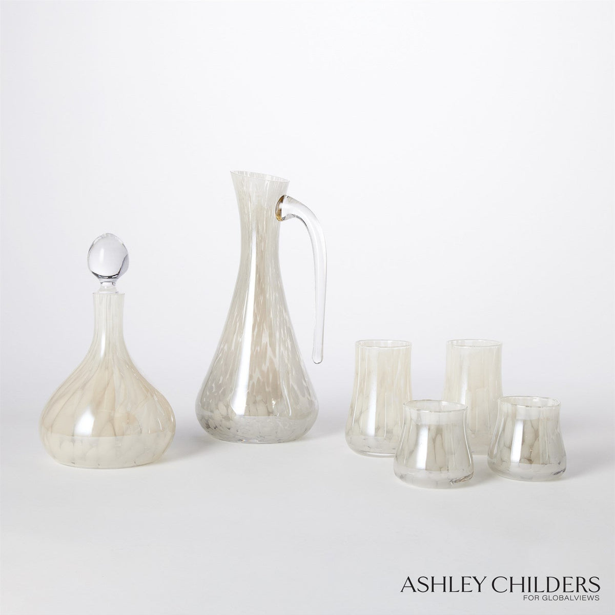 Global Views Hamish Pitcher-Opal Dots by Ashley Childers Clearance