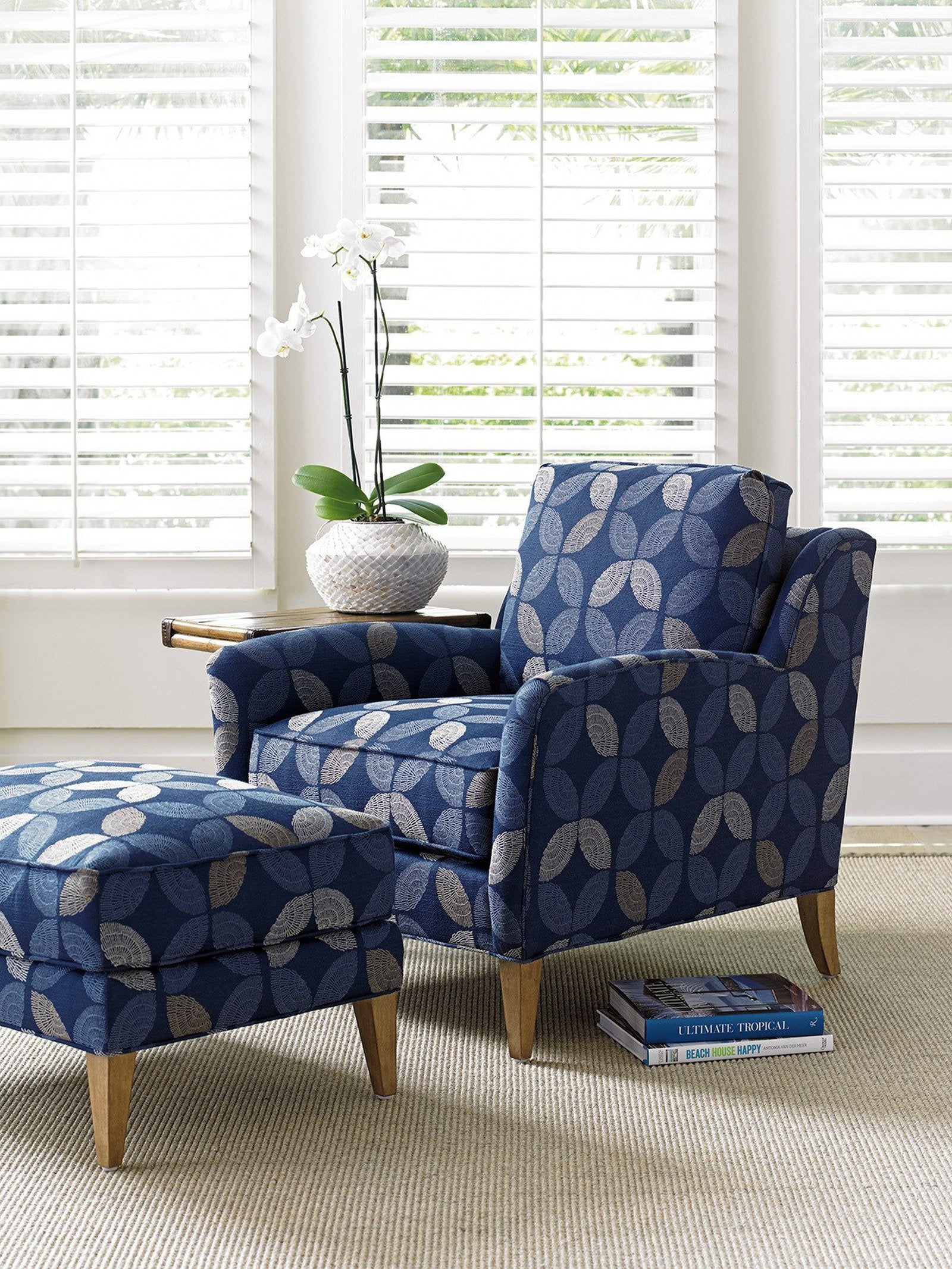 Tommy Bahama Home Twin Palms Coconut Grove Ottoman