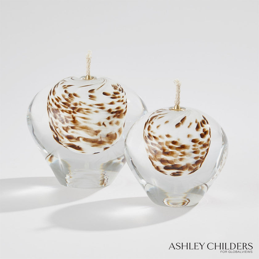 Global Views Brown Spots Daphne Oil Candle