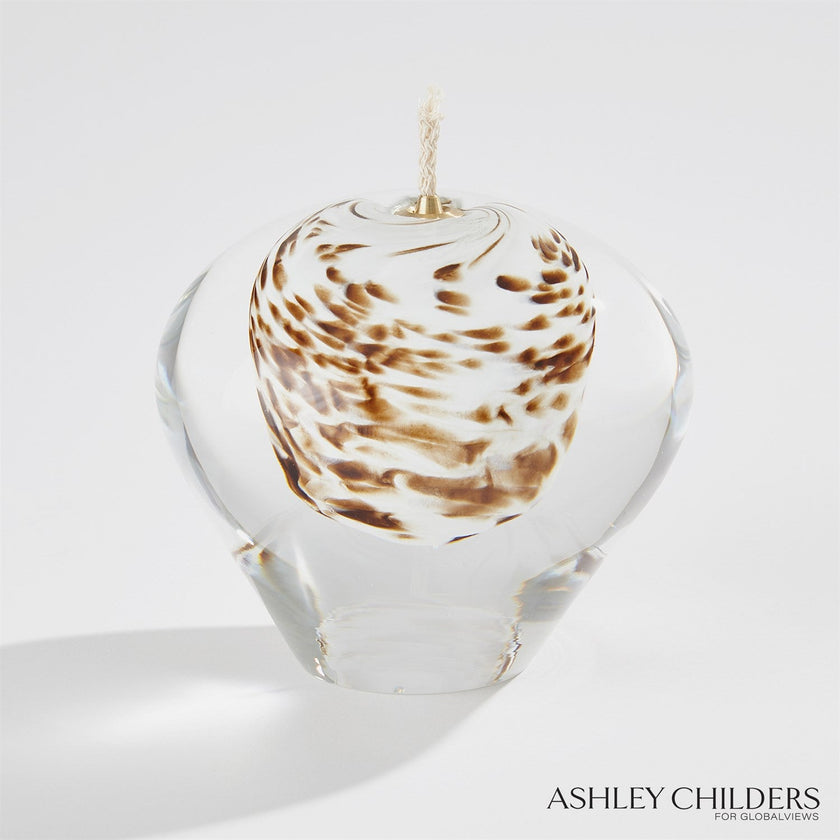 Global Views Brown Spots Daphne Oil Candle