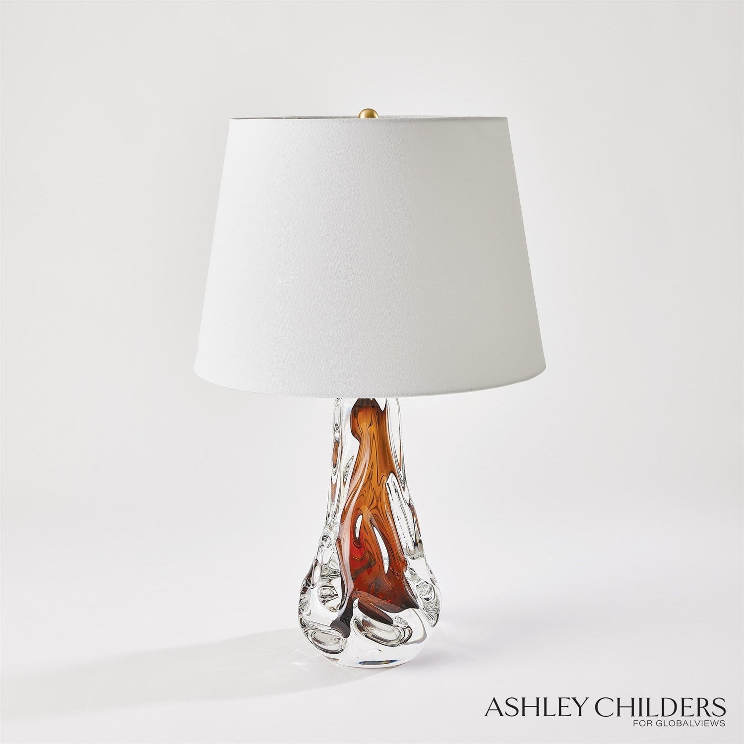 Global Views Lila Lamp-Amber by Ashley Childers