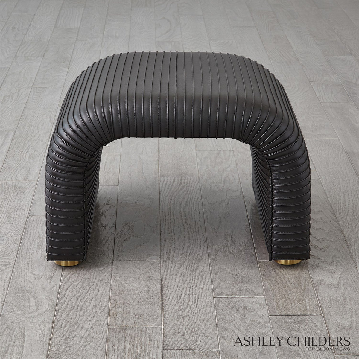 Global Views Cade Stool by Ashley Childers