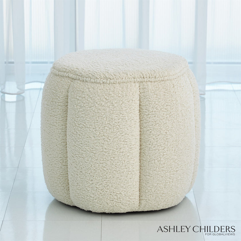Global Views Tuffet Ottoman Sheepskin by Ashley Childers