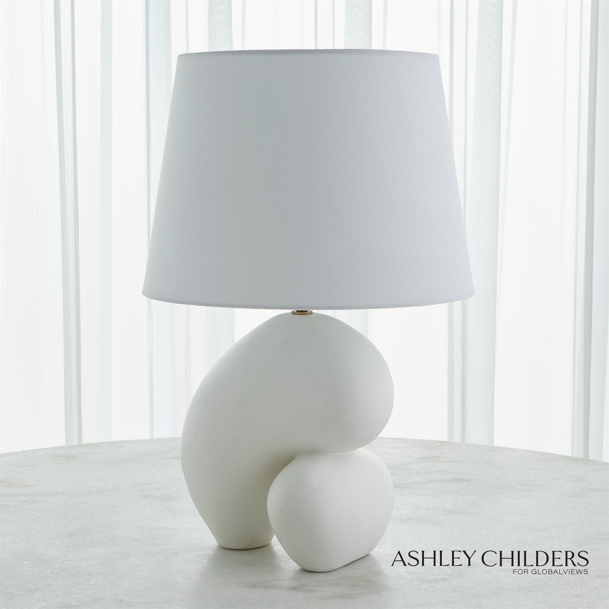 Global Views Matte White Muse Lamp