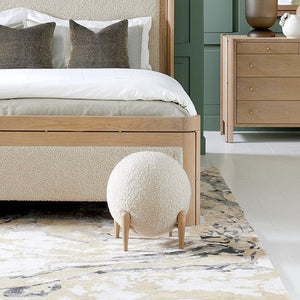 Global Views Shearling Ball Stool by Ashley Childers