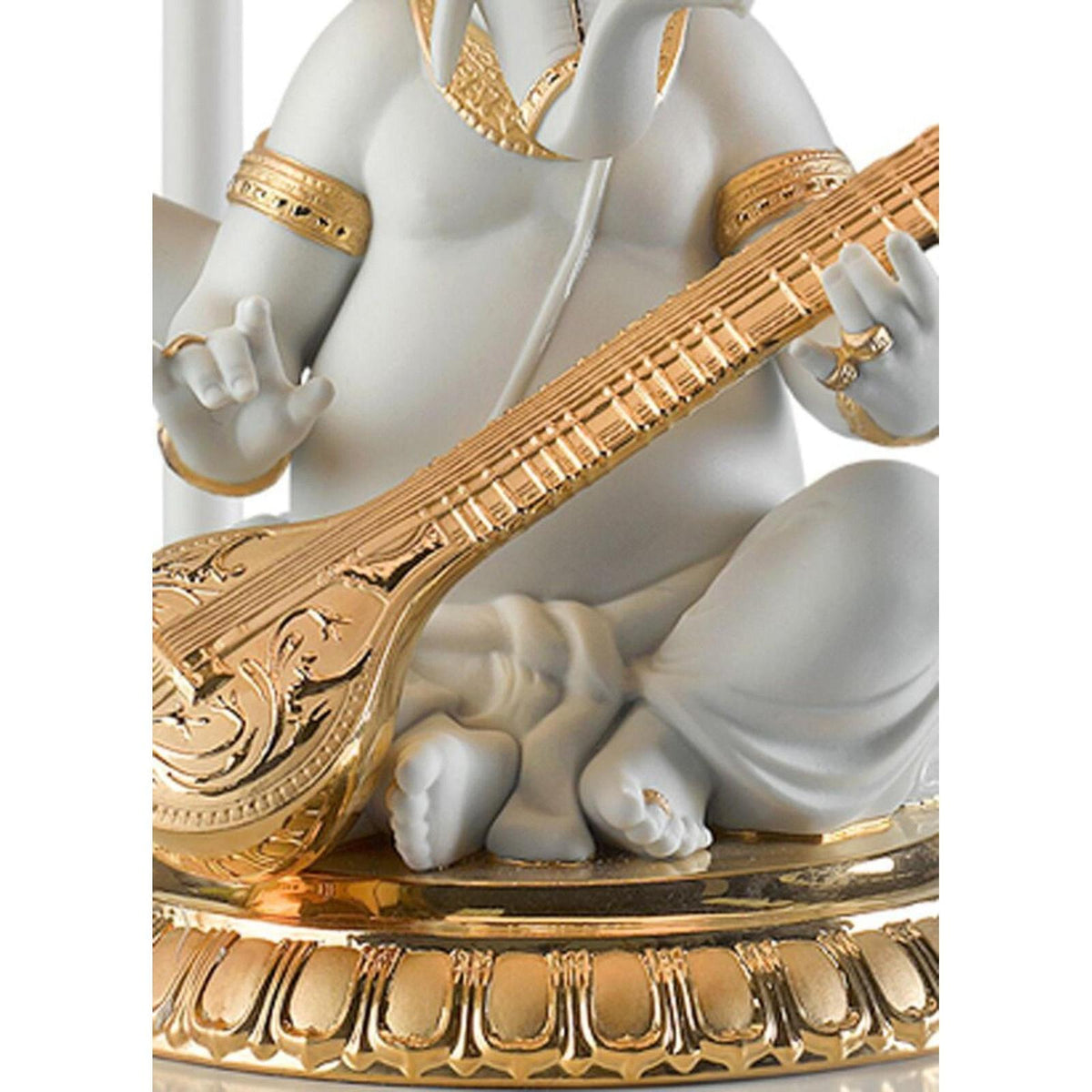 Lladro Veena Ganesha Table Lamp Golden Luster (US)