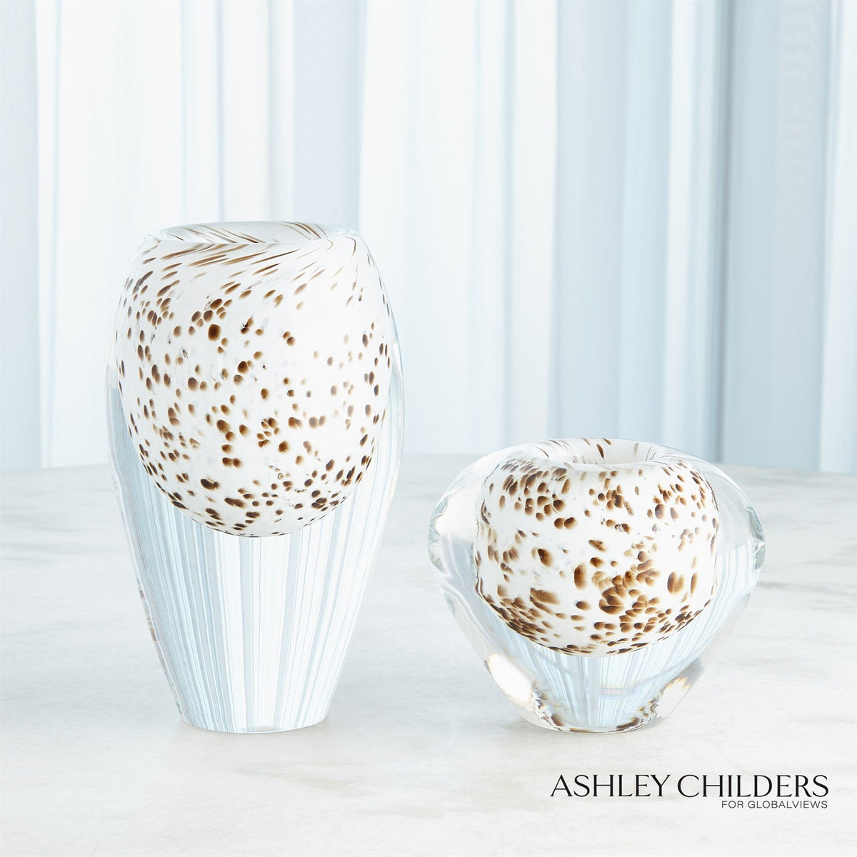 Global Views Brown Spots Livingston Vase